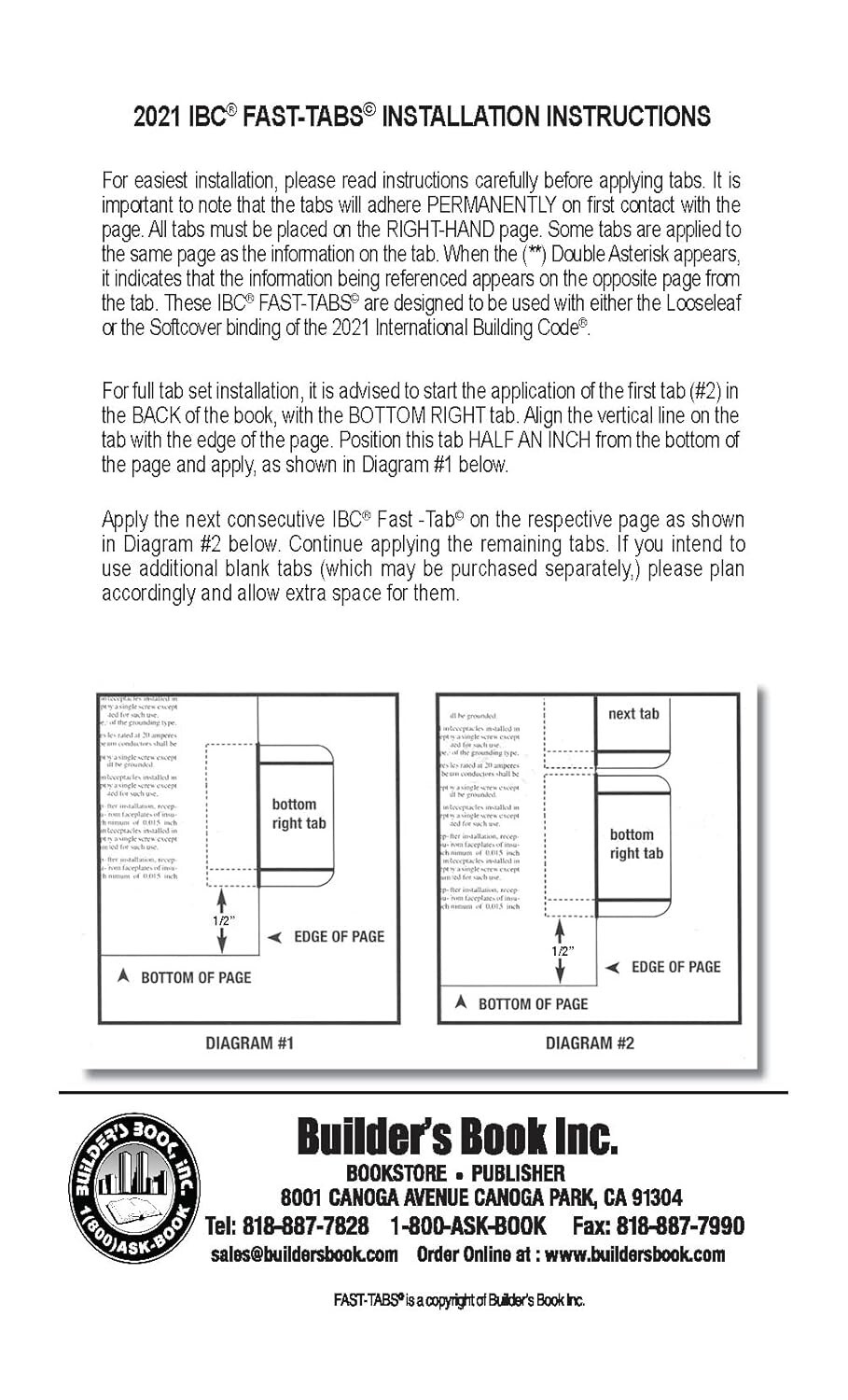 2021 International Building Code (IBC) Fast Tabs