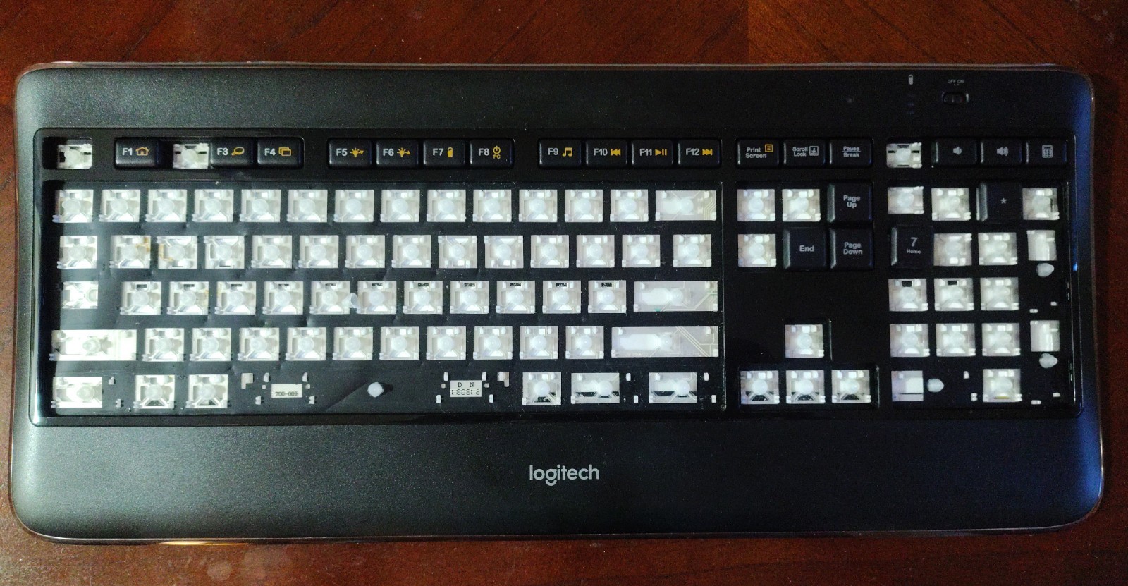 Logitech K800 Illuminated Wireless Keyboard Replacement Key(s) and Retainer(s)