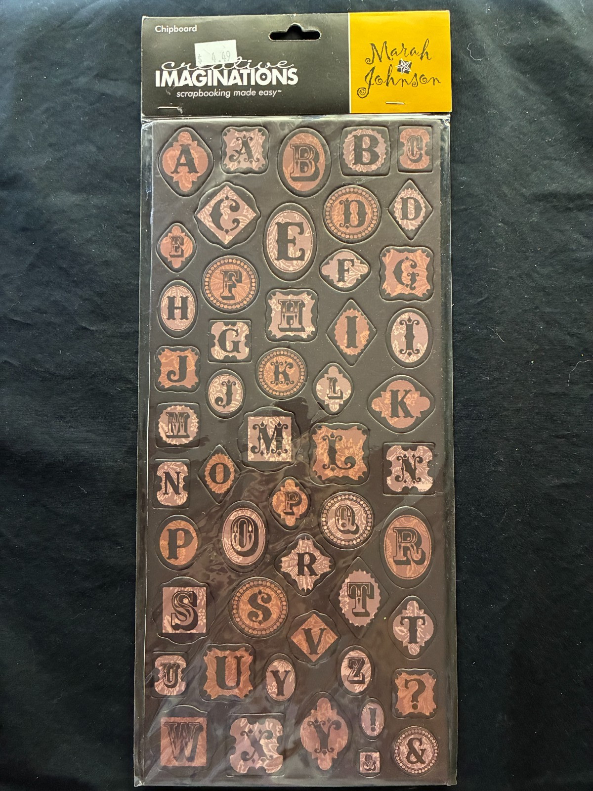 ASSORTED ALPHABET CHIPBOARD AND TRANSPARENCY