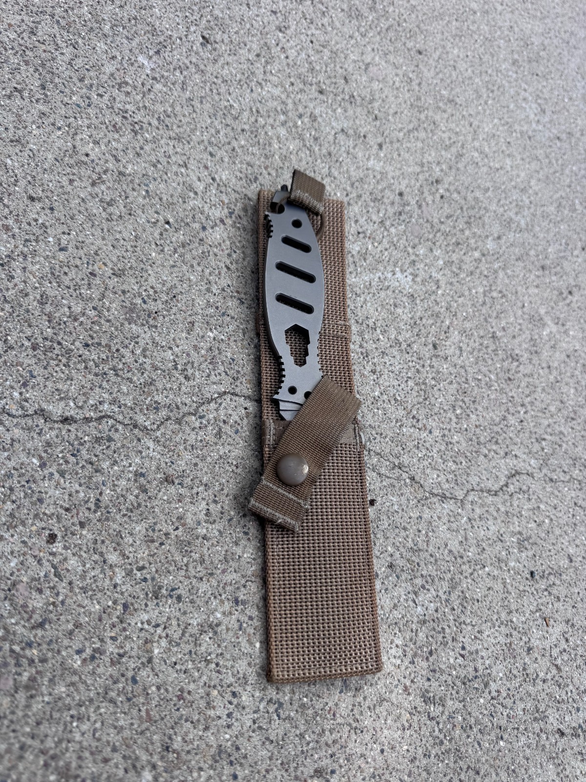 Zero Point TNT Titanium EOD Fixed Knife w/ Tan Sheath