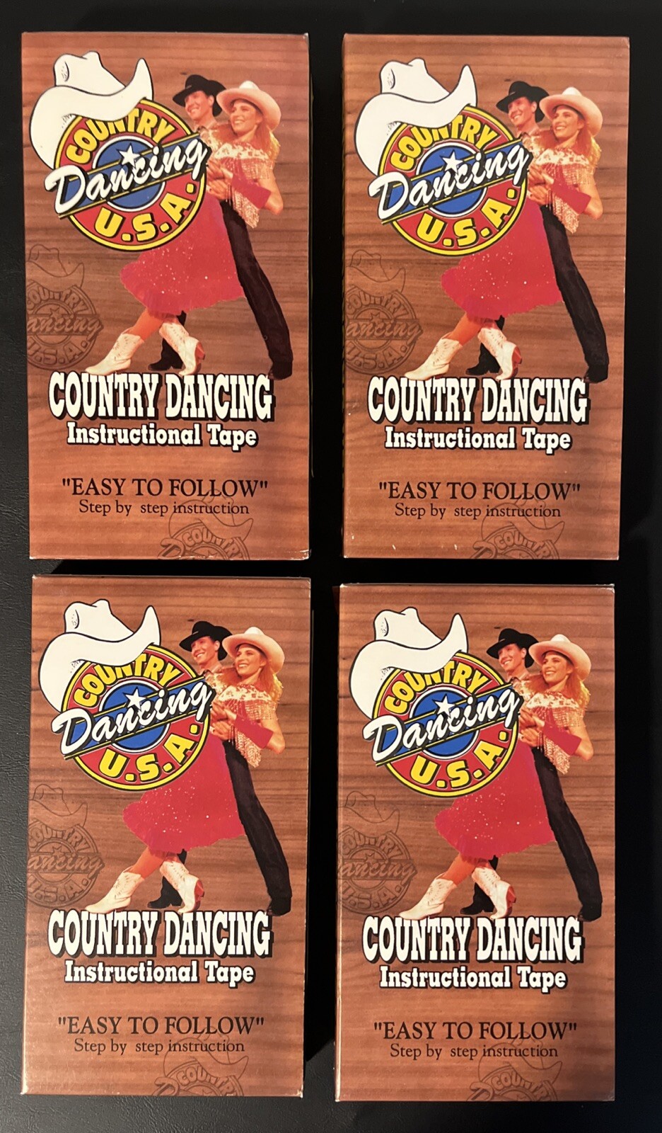Country Dancing USA Volume 1-4 Instructional Tapes Lot Of 4- Excellent Condition