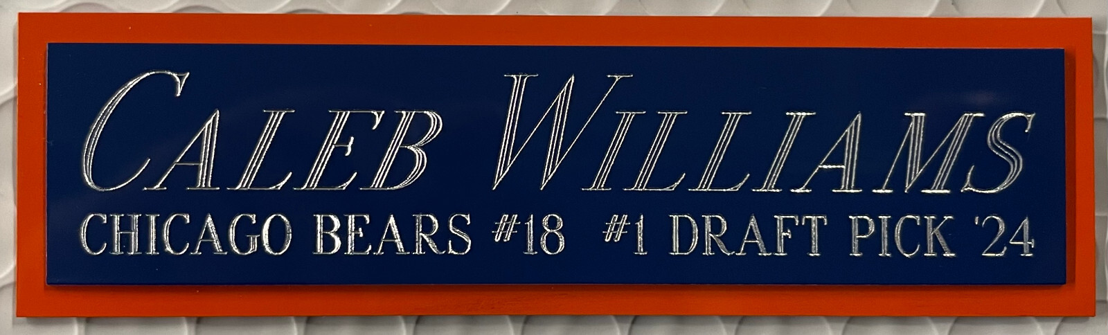 CALEB WILLIAMS BEARS NAMEPLATE AUTOGRAPHED Signed FOOTBALL-HELMET-JERSEY-PHOTO