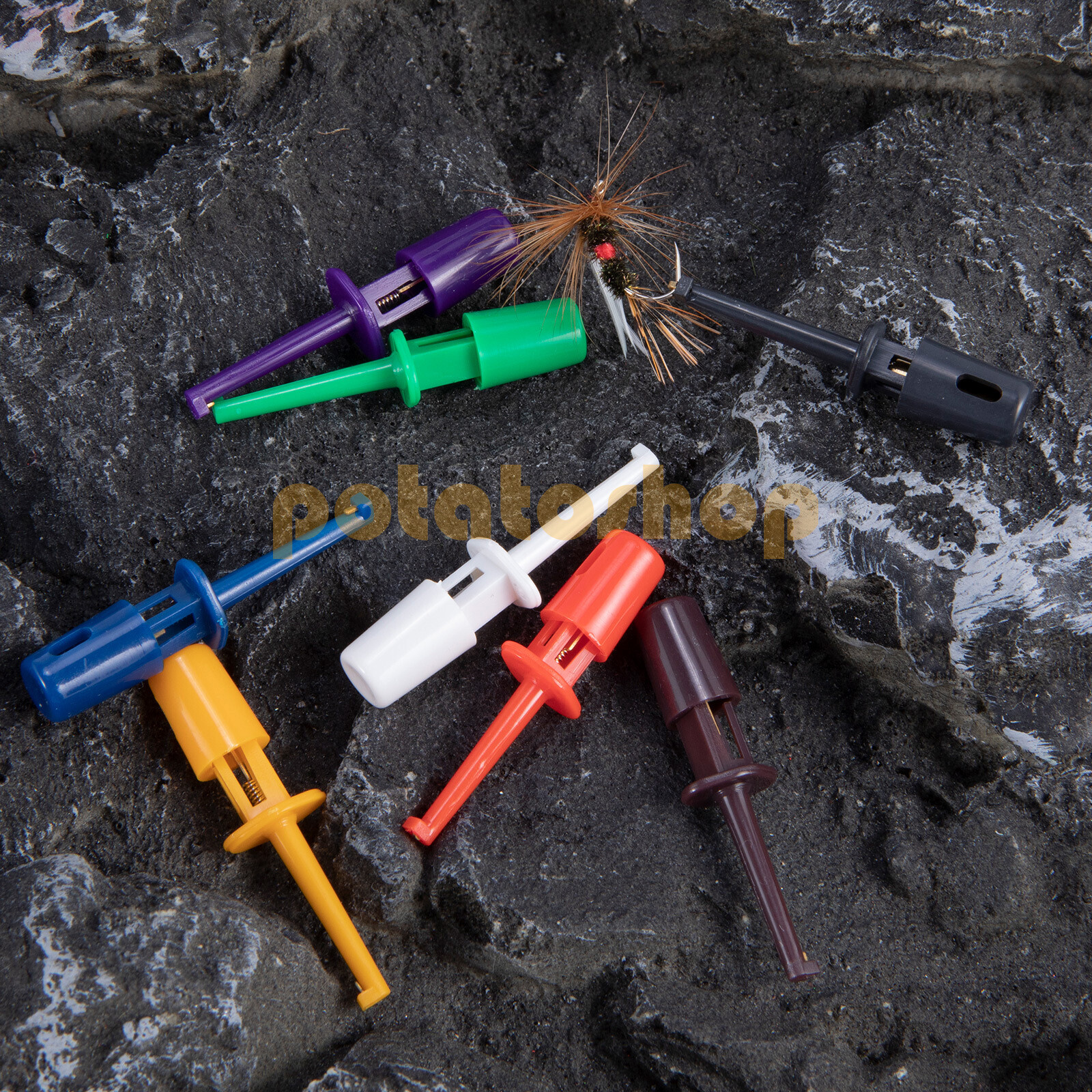 20pcs Fly Hook Hackle Pliers Long Tip Flies Lures Hooks Display Fly Tying Tool