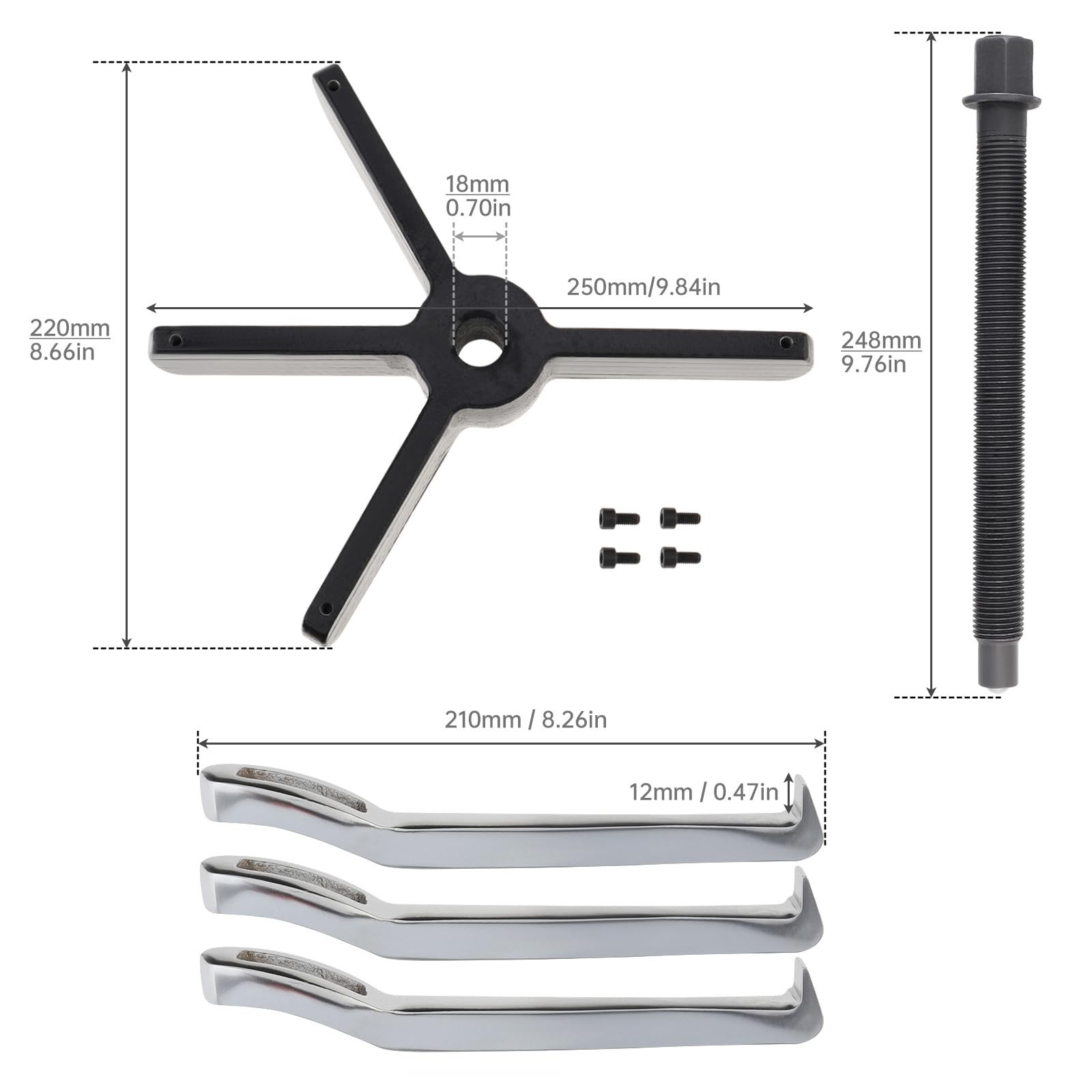 Chgimposs 2 Jaw 3 Jaw Gear Puller Adjustable Bearing Puller Reversible Removal