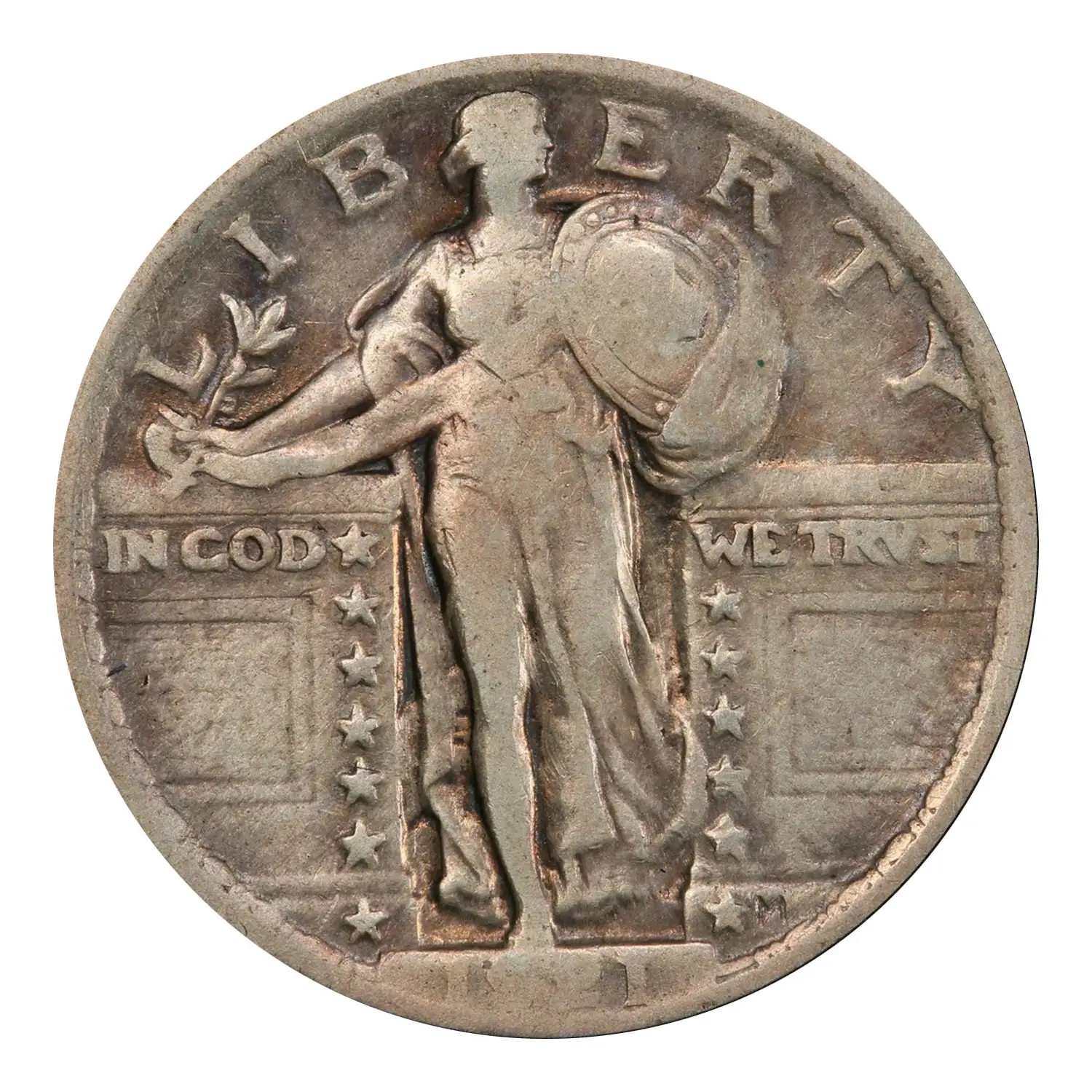 1921 Standing Liberty Quarter PCGS F-12