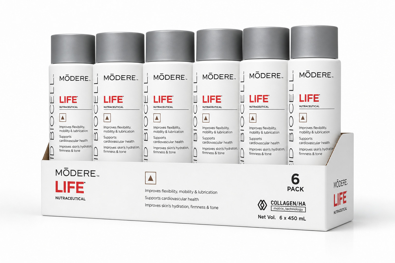 Modere Liquid BioCell Life Collagen 15.2 FL Oz ( Pack of 6 ) | New Exp 10/2026