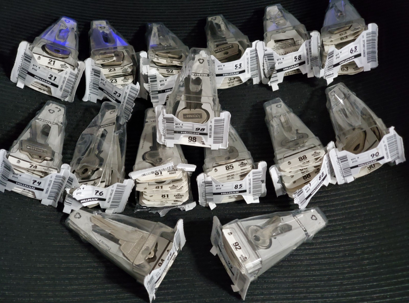 LOT of 48 Mixed Numbers "R" Hillman Axxess+ Key Blanks - ALL #s & QTYS Listed