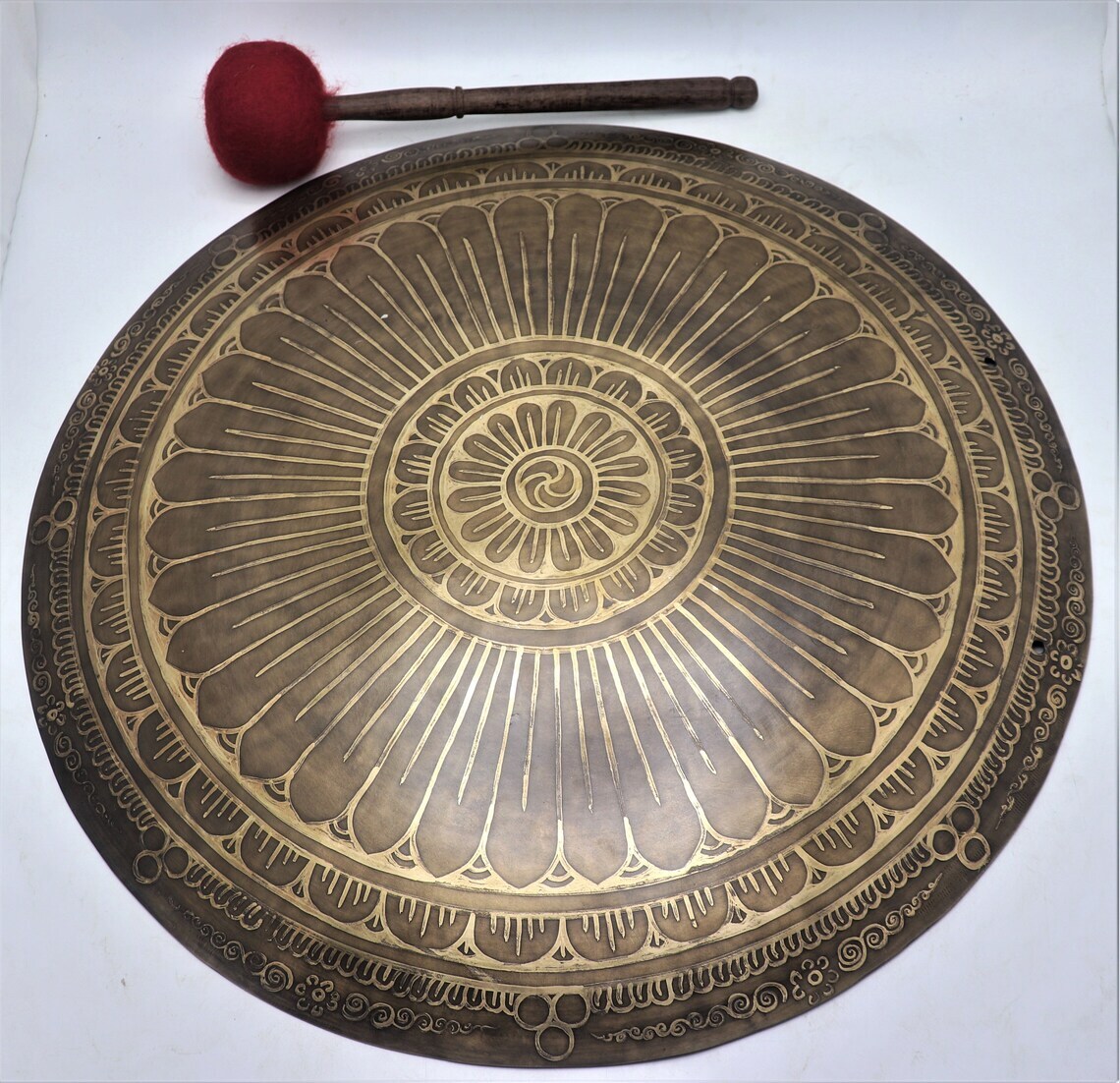 🌟 Hand Carved Handmade Gong - Tibetan Temple Gong - Available in various sizes-
