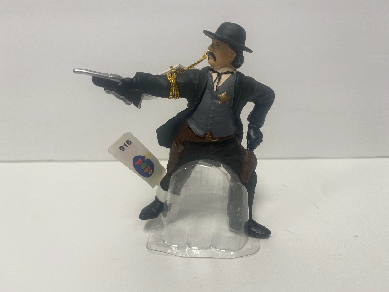 PAPO G-Scale Figure Sheriff With Gun Drawn Just Plain Folk Diorama