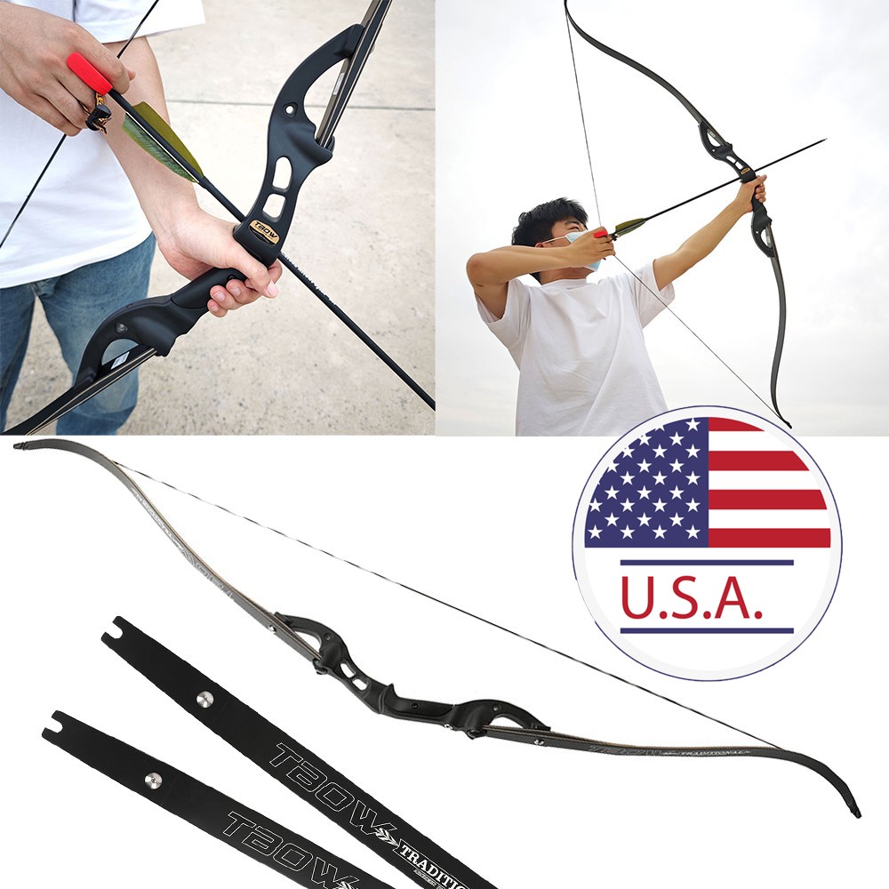 62" Takedown Recurve Bow 25-60lbs F Interface American Hunting Shooting Archery