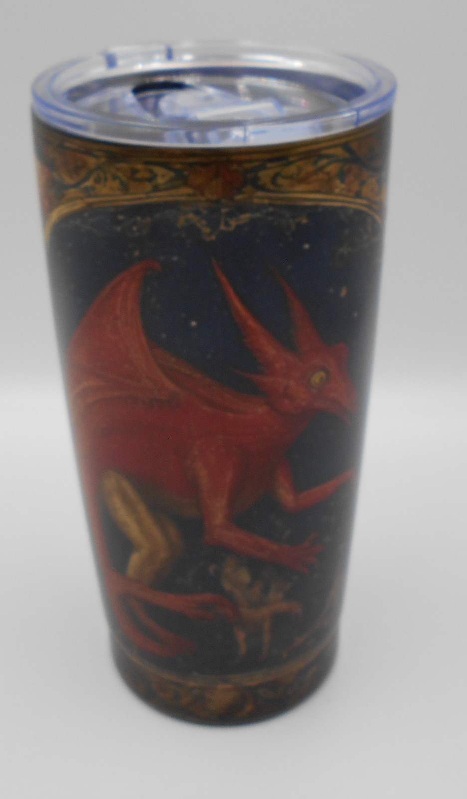 Medieval Dragon Bestiary Art 20oz Stainless Steel Tumbler, Insulated Travel Mug