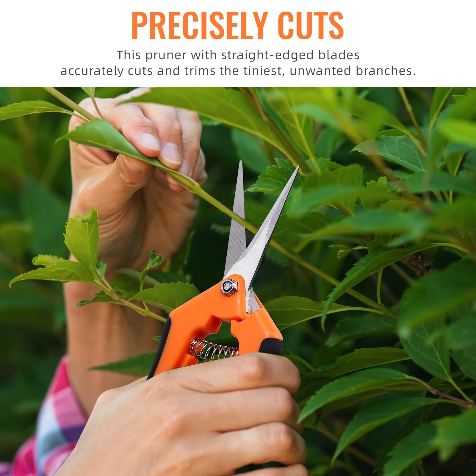 BEoffer 4 Pack Pruning Shears, 6.5 Inch Garden Scissors Orange Green