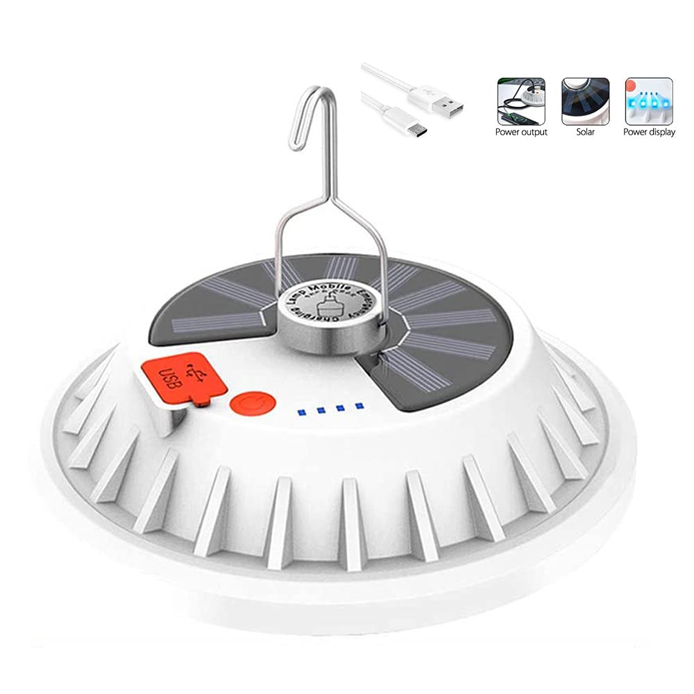 Solar Hanging Light Camping Outdoor Light Lamp Lantern Rechargeable With Remote