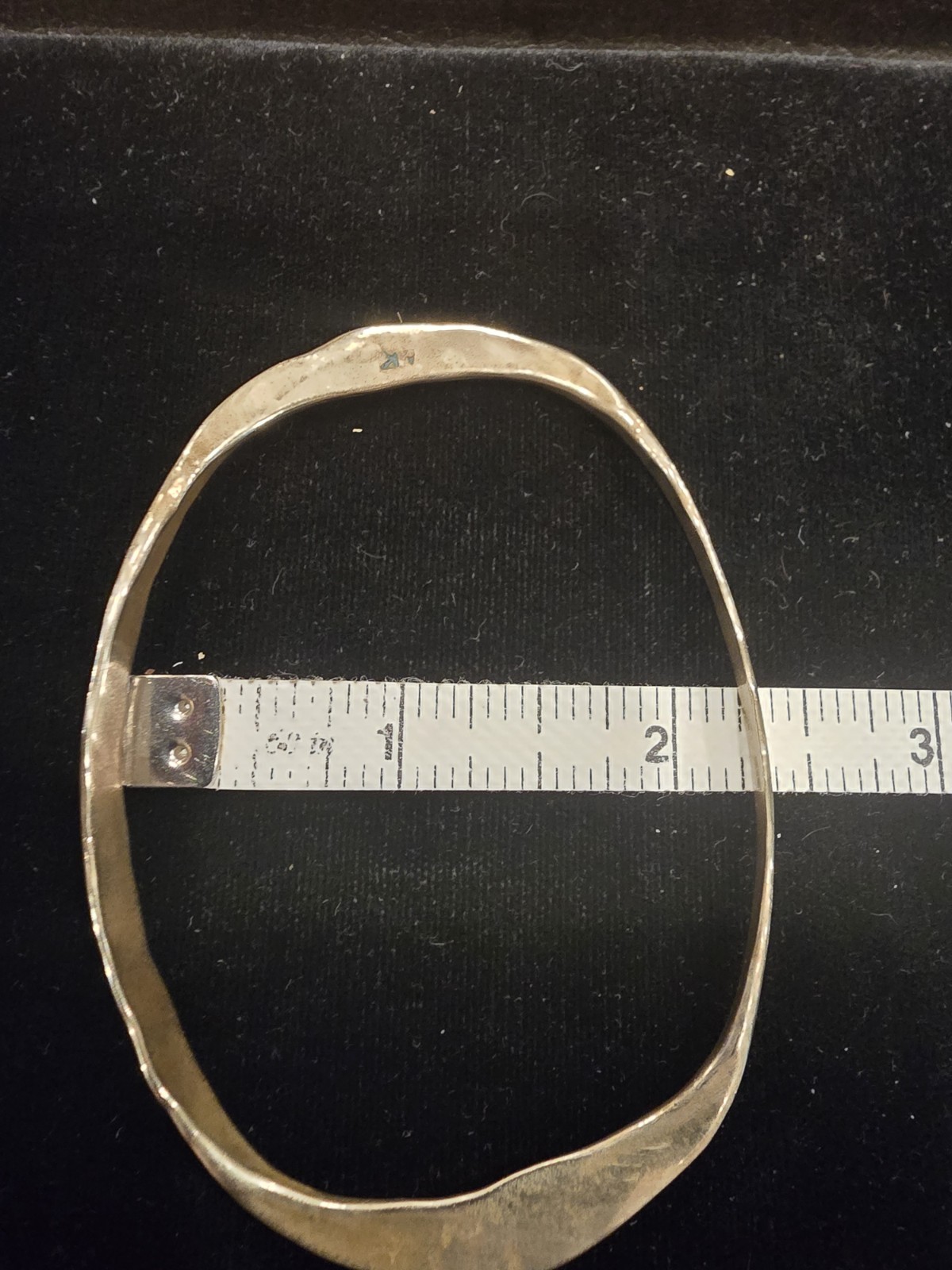 Bronze Hand Hammered Eternity Bangle Stamped AK