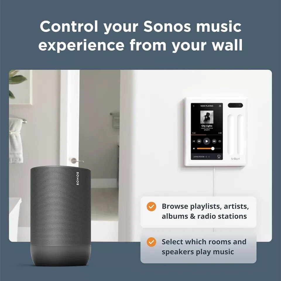New Brilliant Smart Home Control Panel 2-Switch Plug-In Model Low Voltage $450