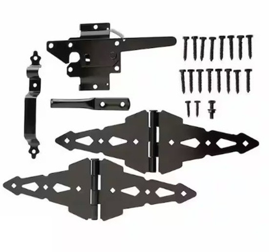 Everbilt Black Stainless Steel Post Latch Gate Set 1005770017 (NEW)