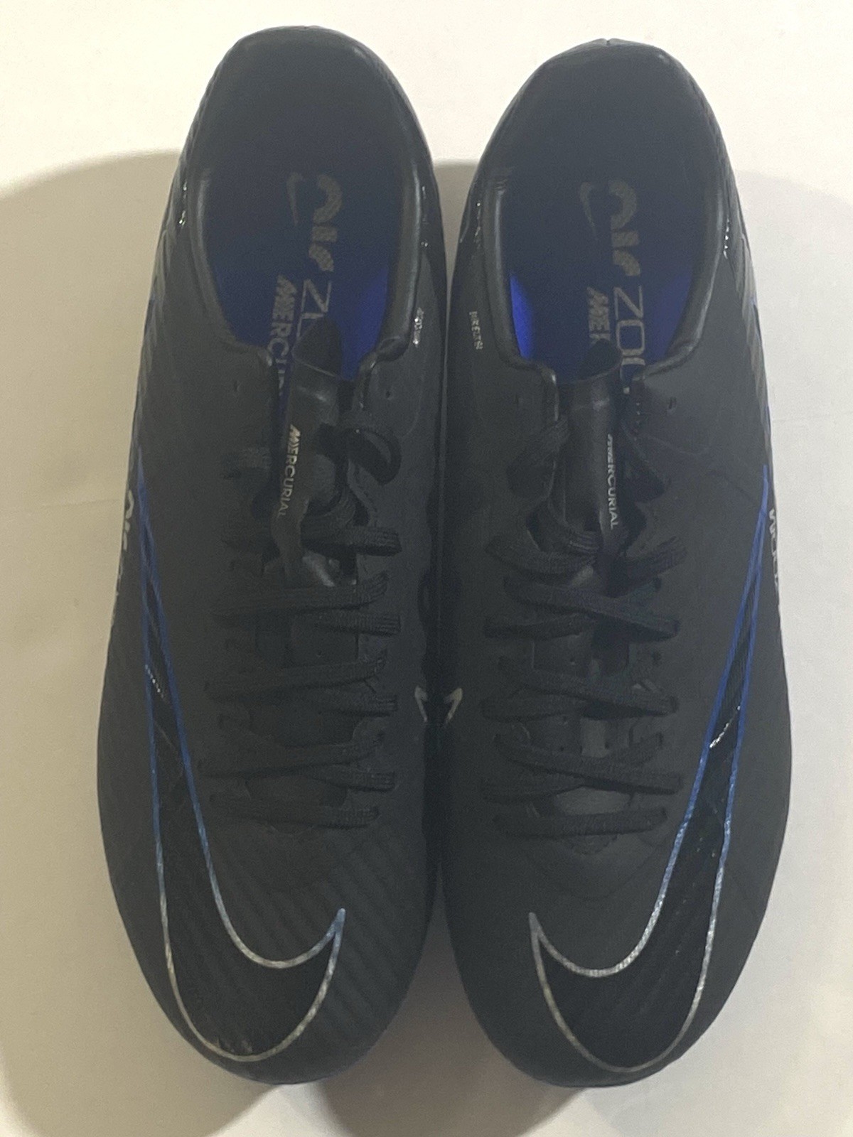 Nike Zoom Mercurial Vapor 15 Academy Fg/Mg Black-Royal Blue Sz 6.5 [DJ5631-040]