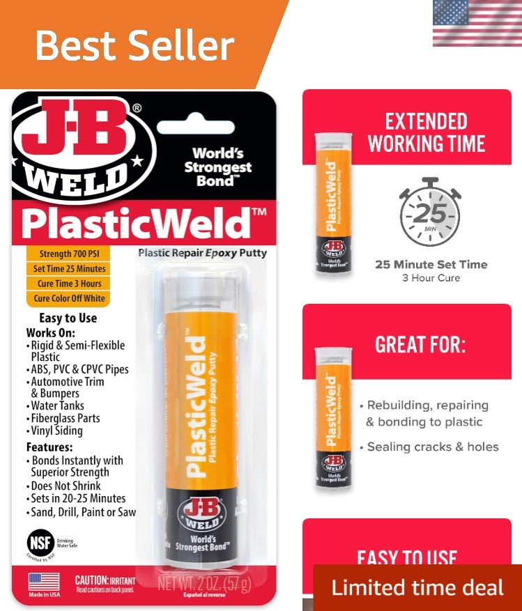 Waterproof PlasticWeld Epoxy Putty - Perfect for Plumbing, Marine & Automotive