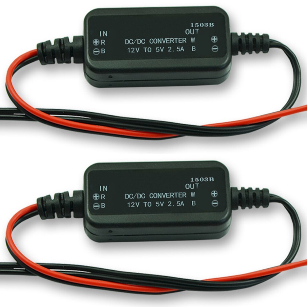 2pcs DC Voltage Reducer 12V to 5V Converter for 2 5A Regulator for Vehicles
