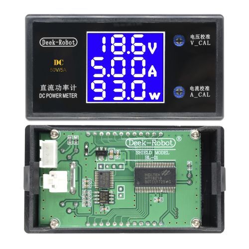 Digital DC 50V 5A 250W LCD Voltmeter Ammeter Voltage Current Volt Power Meter