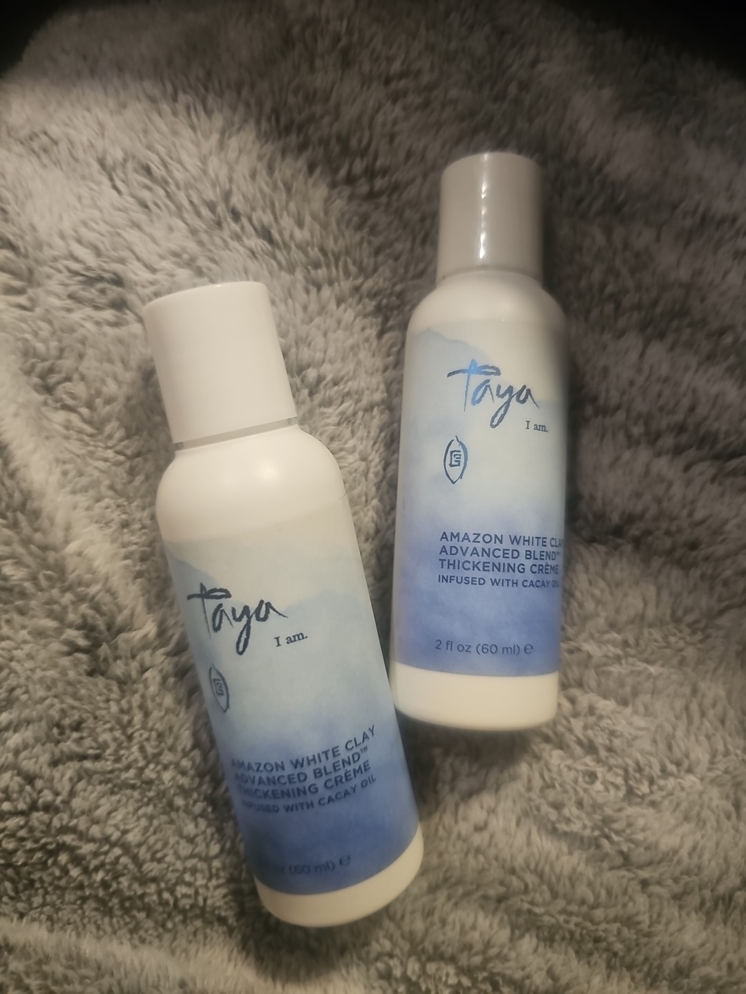 2 x Taya I Am Amazon White Clay Advanced Hair Thickening Cream 2 oz travel NWOB