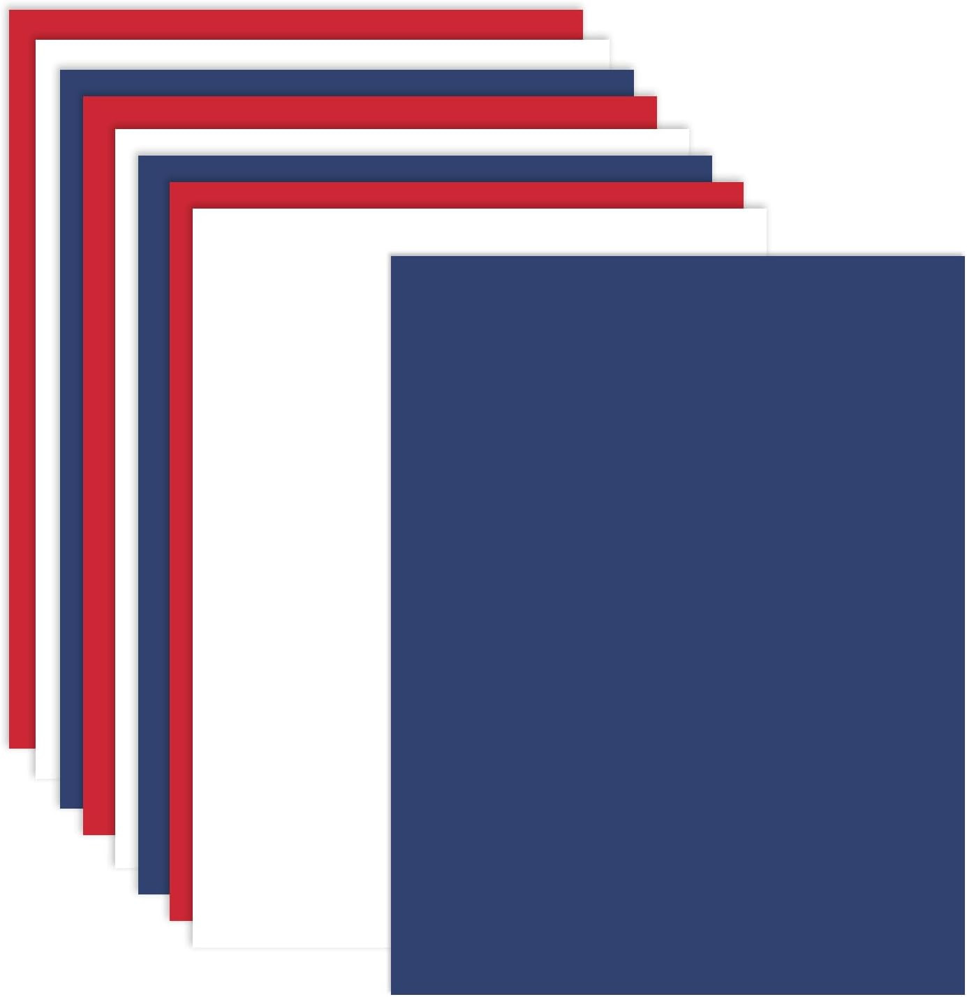 30 Sheets Patriotic Cardstock,8.5x11 Inch 3 Colors 250GSM Thick Red White Blue C