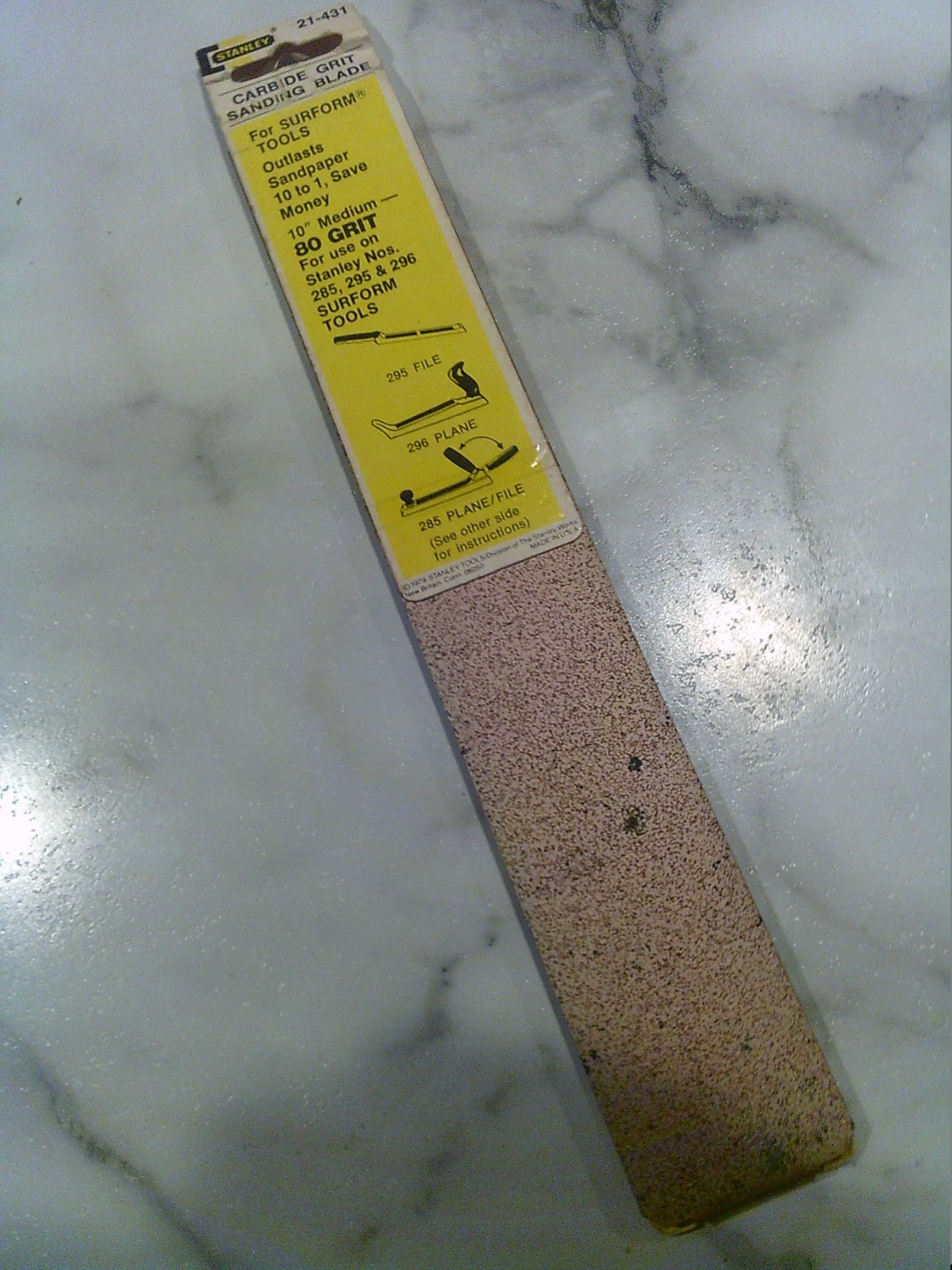 Stanley Surform Carbide Grit Sanding Blade 21-431 Made In USA