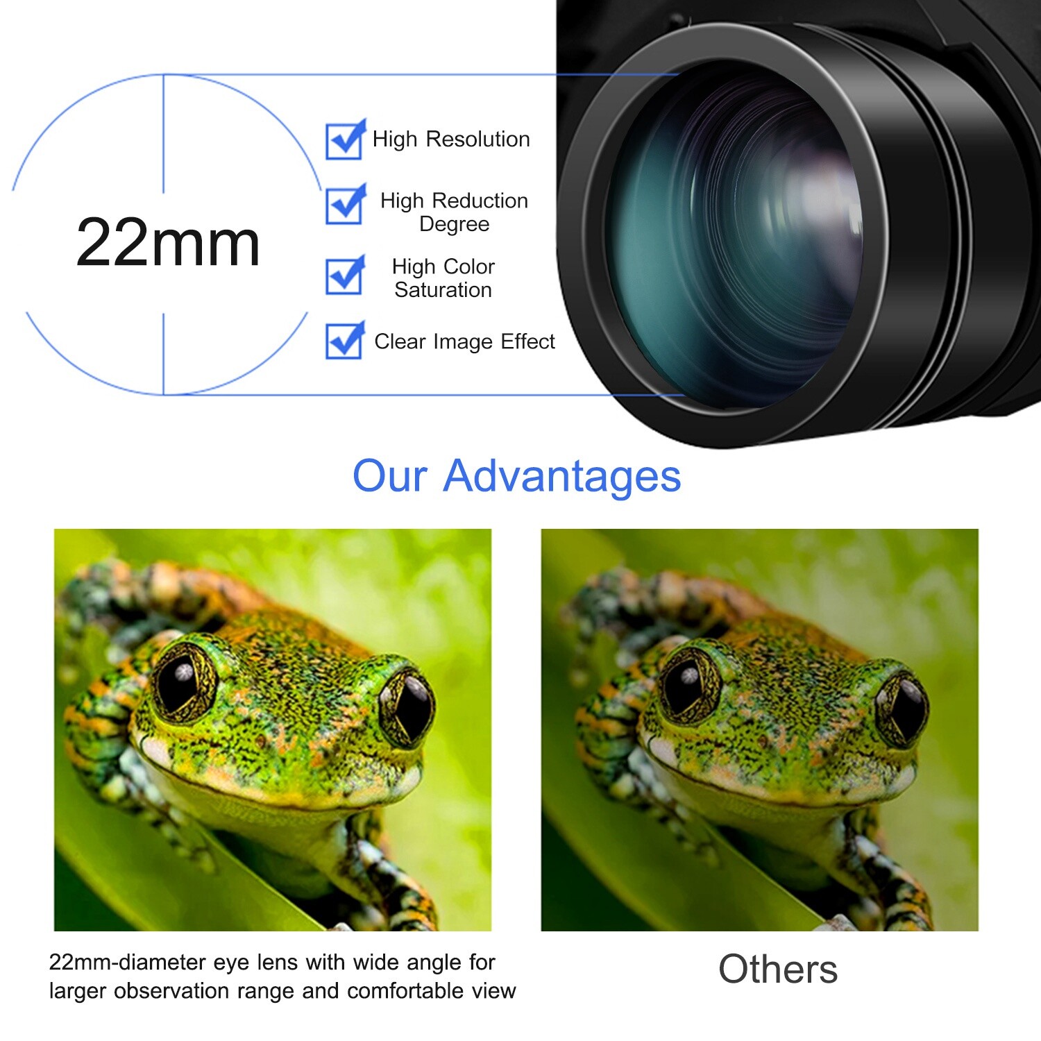 High Power Binocular for Adults w/ Low Light Night Vision, Compact Professional