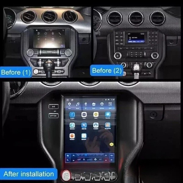 10.4" Car Radio Android Tesla Screen Gps Navigation For Ford Mustang 2015-2021