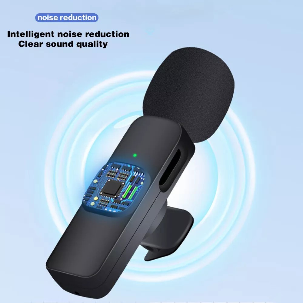 Lavalier Microphone Wireless Audio Video Recording Mini Mic For Android