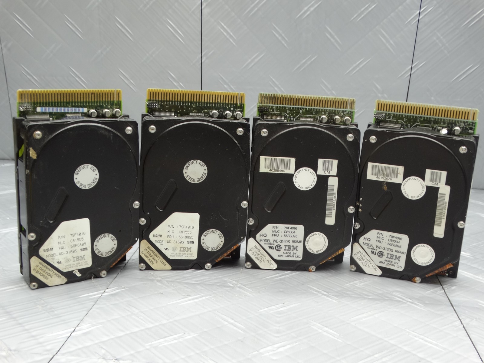 IBM WD-3160S 160MB Hard Drive Parts Only (Lot of 4)