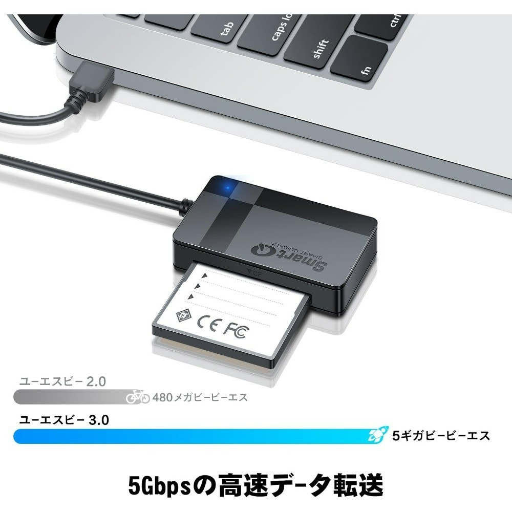 USB 3.0 Memory Card Reader Adapter for SD Micro SD MS CF Cards Compatible with