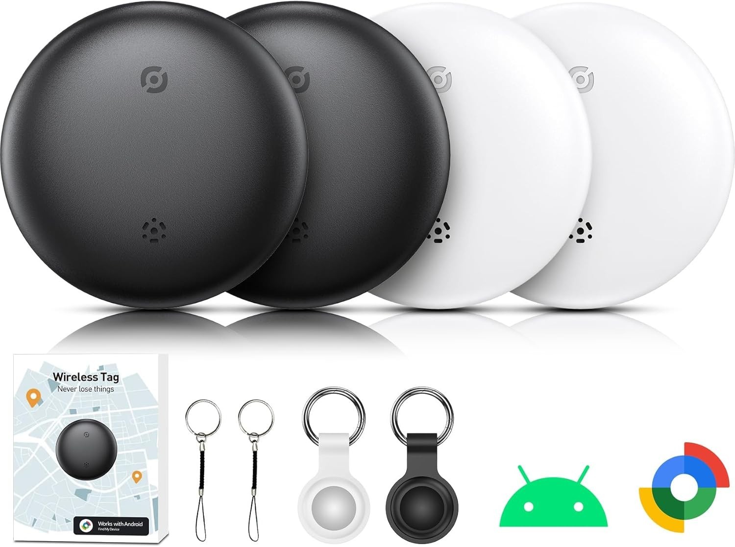 Android air Tags-4 Pack,Air Tag for Android,Google Certified Smart Android Track
