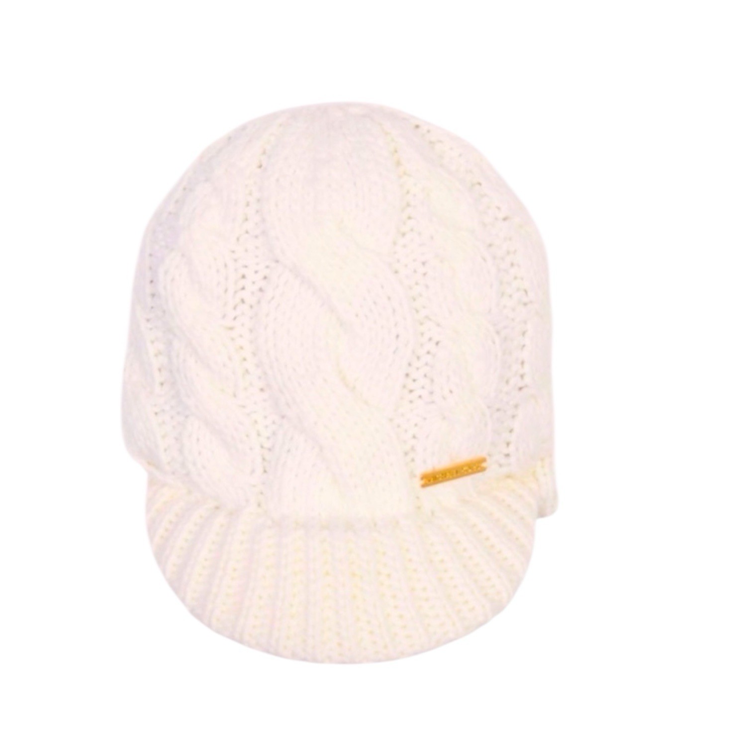 Michael Kors Cream Logo Cable Knit Cap￼