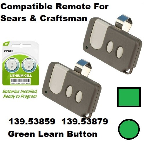 2 For Craftsman 3 button Garage Door remote opener 139.53879 HBW1136