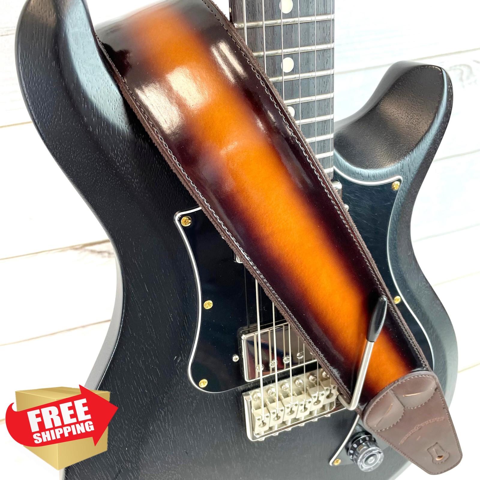 Walker Williams Guitar Strap Sunburst Pick Pockets Padded