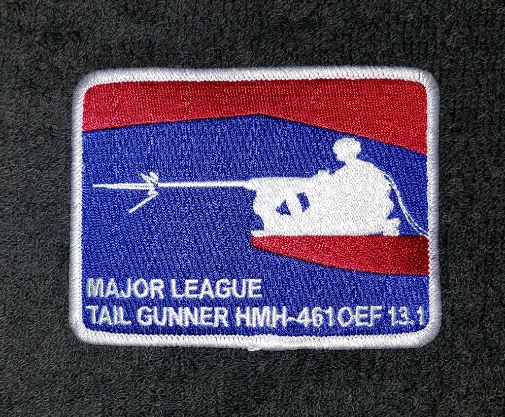 HMH-461 SEA STALLIONS TAIL GUNNER Helicopter SQ MILITARY Patch