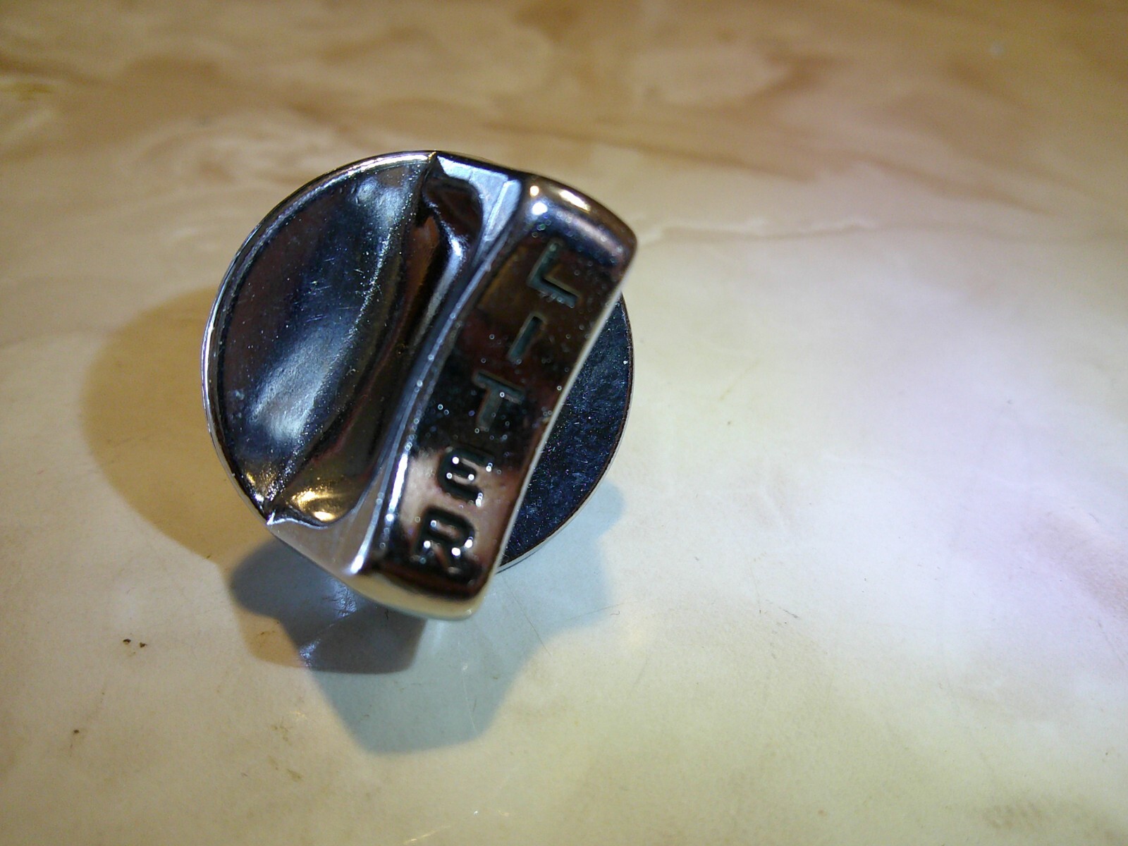 NOS Cigar "LITER" Lighter Chrome Knob 1955 1956 Plymouth 6 & 8, Mopar 1622121?