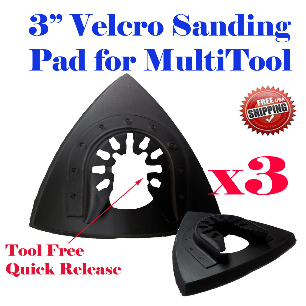 3x  Oscillating Multi Tool 3" Sanding Pad Black & Decker Porter Cable Rockwell