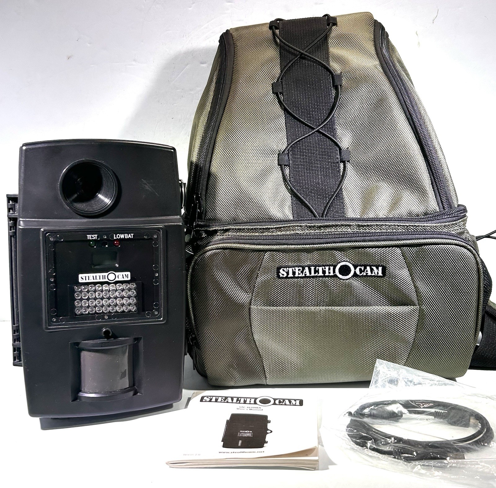 Stealth Cam STC-I840IRA Trail Camera Black Water Resistant W/ Sling Bag & Manual