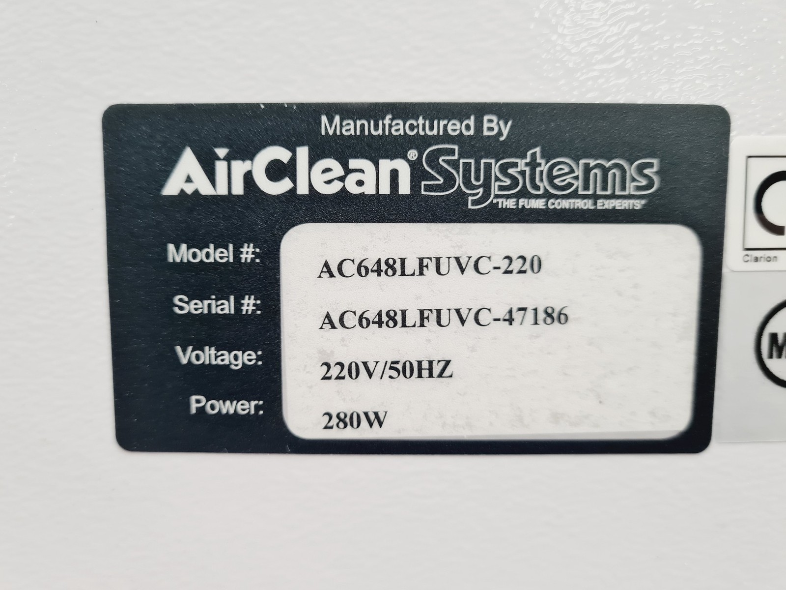 AirClean 600 AC648LFUVC-220 PCR Workstation Lab