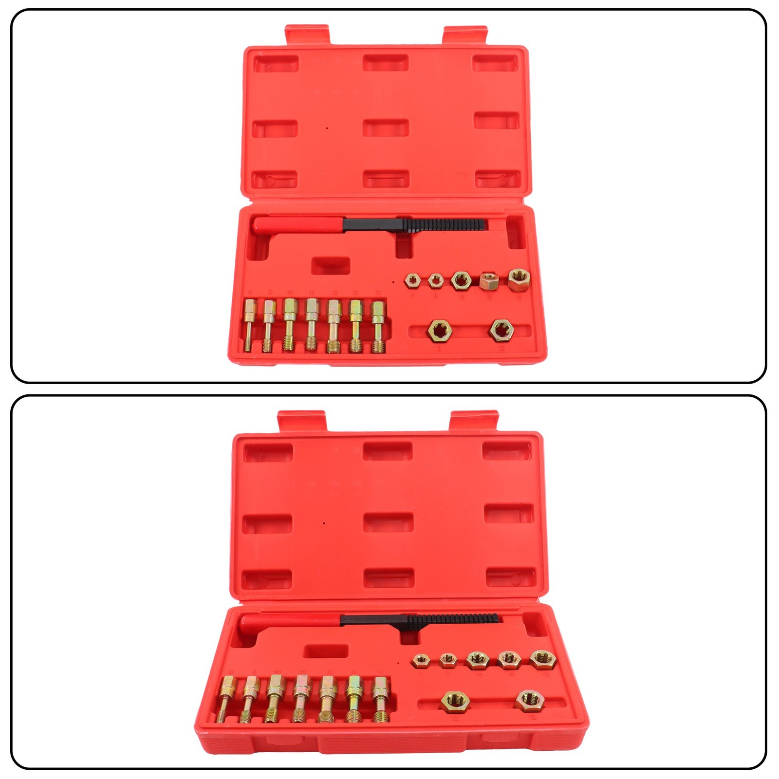 15-Piece Metric Thread Repair Tools Set Thread Restorer Set Rethreading Tool Kit