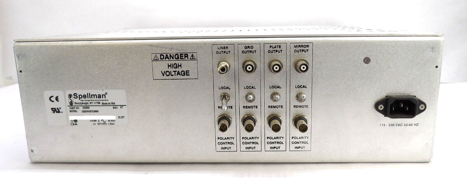 Spellman CZE5PN37X3359 Grid Liner Voltage Module X3359 Untested Spare