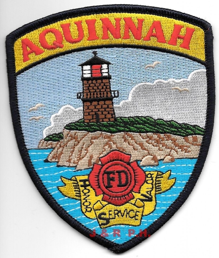 Aquinnah  Fire Dept., Massachusetts  (3.75" x 4.5" size)  fire patch