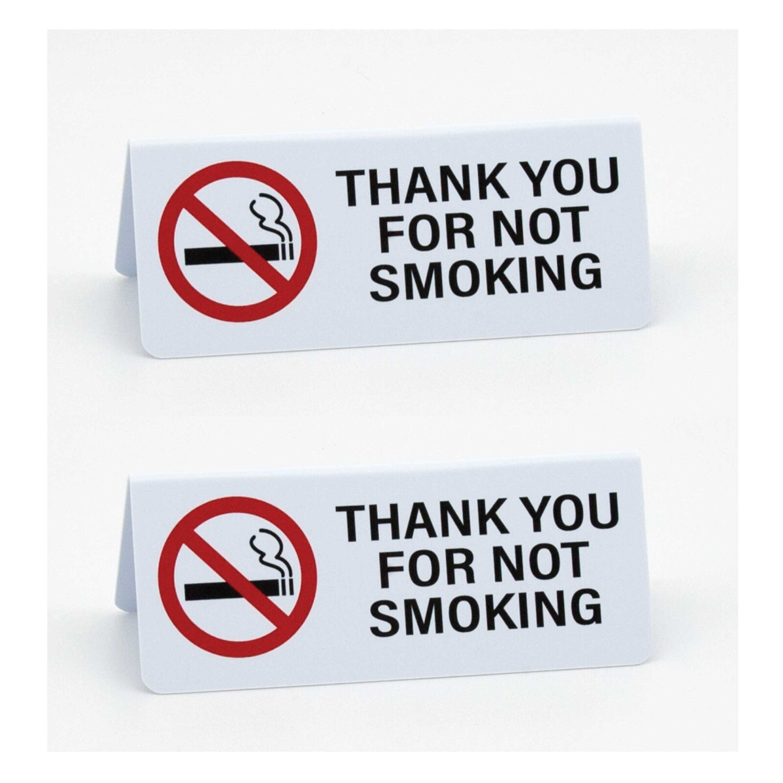 12pk No Smoking Signs, Tent Style, Plastic, Free Shipping