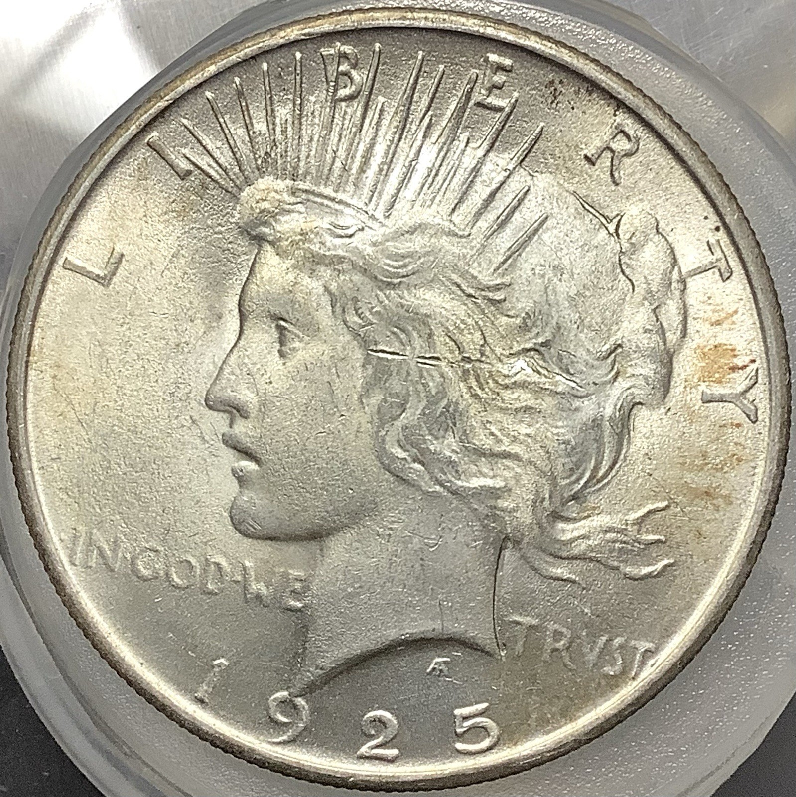 1925 Peace Silver Dollar - Lustrous Choice BU 001