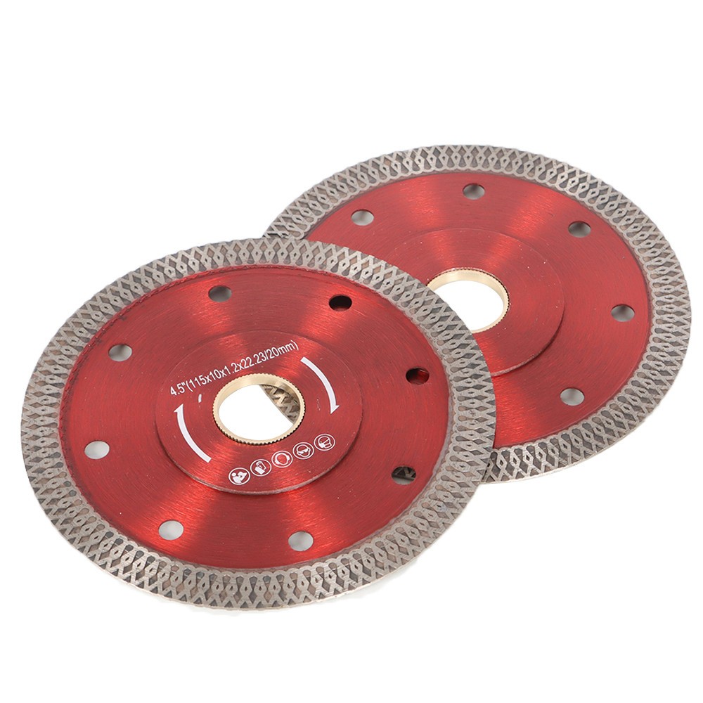 2 Pack Super Thin Diamond Porcelain Saw Blade Ceramic Cutting Disc 4.5 Inch