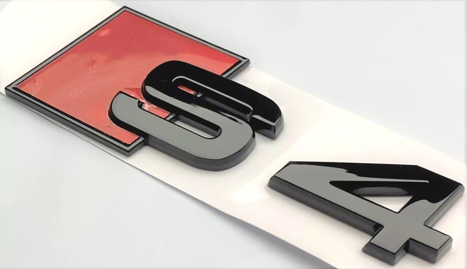 BLACK S4 REPLACEMENT FOR AUDI REAR TRUNK EMBLEM BADGE NAMEPLATE DECAL LETTERLID#