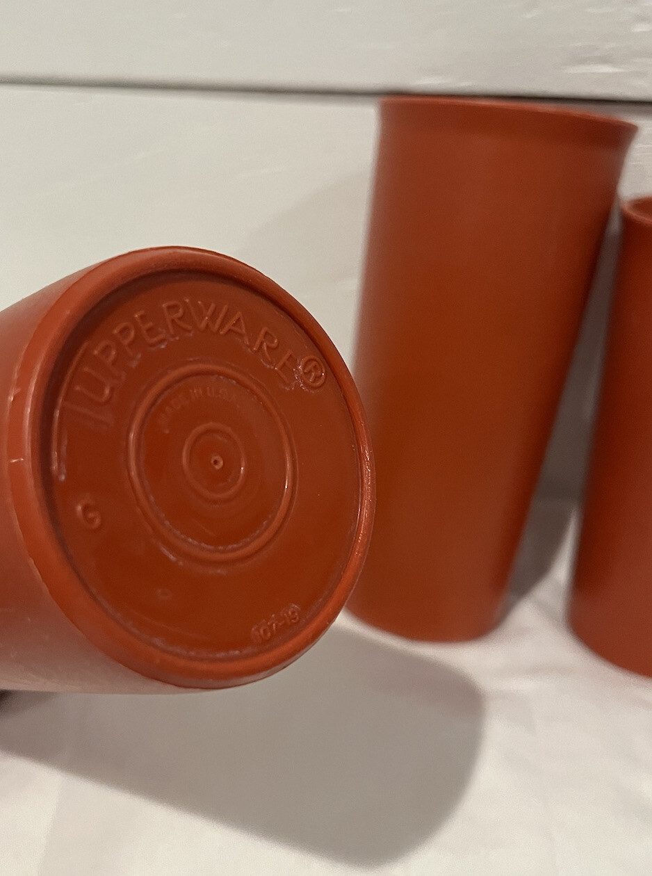 Tupperware Stackable Tumbler Cup Set of 3x Vintage