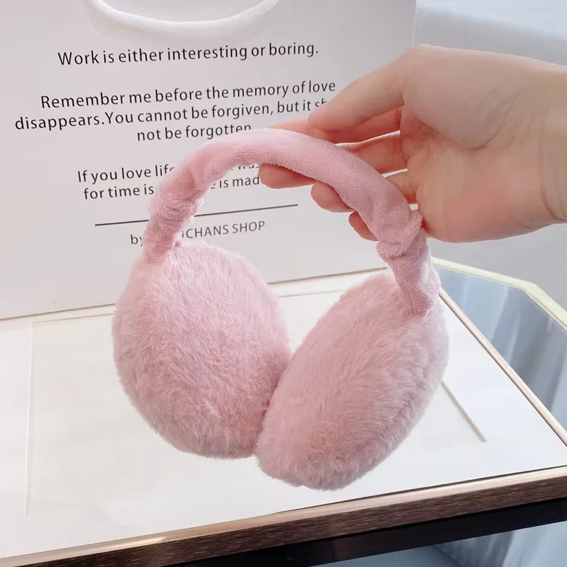 Winter Warm Cat Ear Warmers Glitter Ears Plush Earmuffs for Women Playful Girls